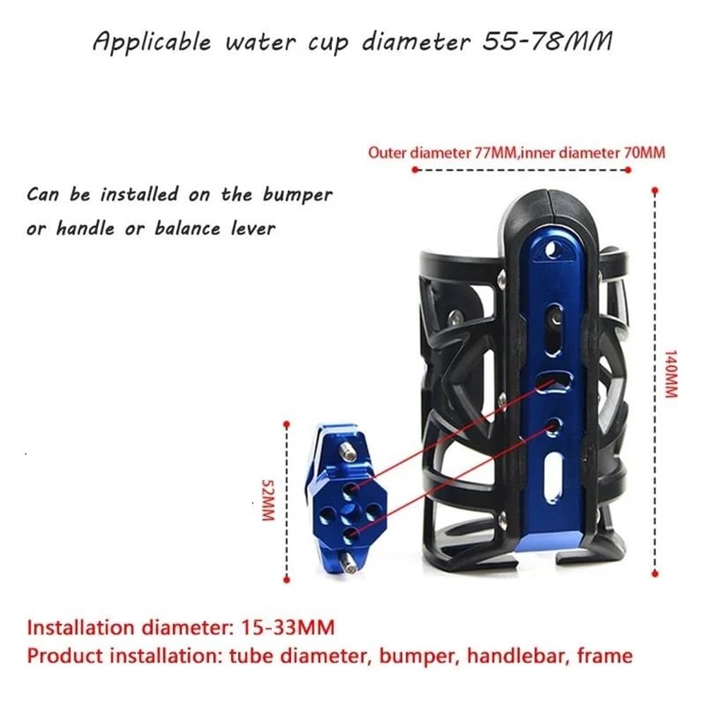 Für Yam&aha AEROX155 NVX155 AEROX 155 NVX 155 Motorrad Wasserbecherhalter Getränke Kaffeetasse Flaschenunterstützung Zubehör(G)