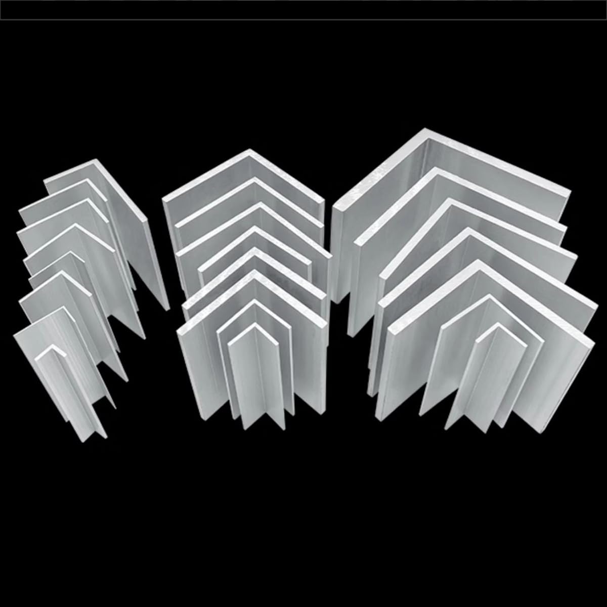 Kątownik aluminiowy 250 mm, wiele rozmiarów, opakowanie 4 sztuki(15x10x1mmx250mm(4pcs))