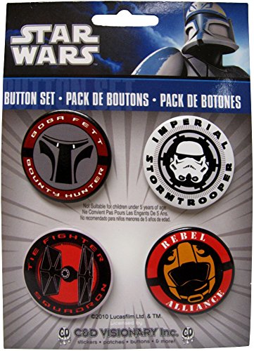 Star Wars - Character Button/Pin Pack - Set of 4
