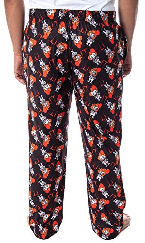 IT The Movie Men's Pennywise The Clown Character All-Over Print Horror Movie Sleep Pajama Pants Loungewear2