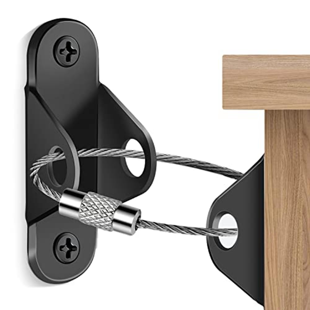 Littimoon Furniture Anchor (Of10) Anti-Tip Furniture Anchor,for Furniture Dresser Wall Safety Anchor Furniture Fastener Wall
