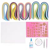 Papierquilling Kits Buntes Handwerkstools für DIY -Kunstwerke kreative Entwicklung für Kinder und Erwachsene