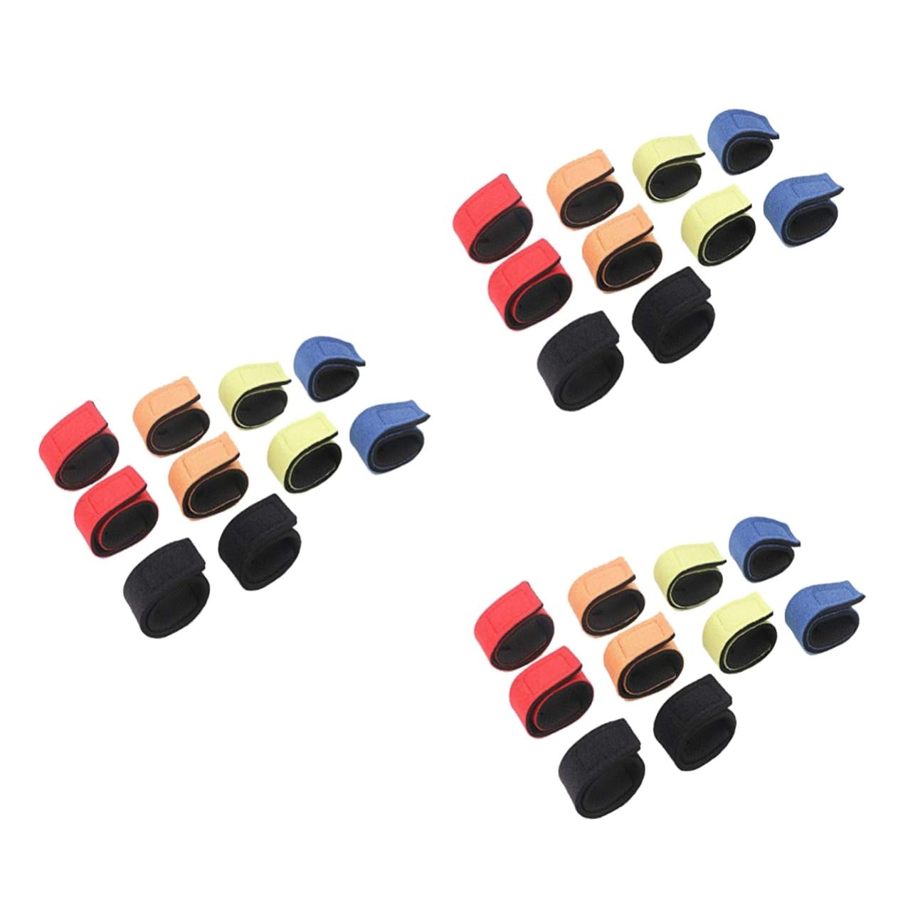 VANZACK 3sets 8-pack Elastic Bandages Rod Tie Straps for Fishing Rods Fishing Pole Ties Belts Skid-resistant Sleeves Fastener 8pcs*3