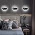 Ralbay 24W Black Wall Sconces Indoor Modern LED Wall Light for Bedroom Up and Down Wall Mount Light, Natural White 4000K
