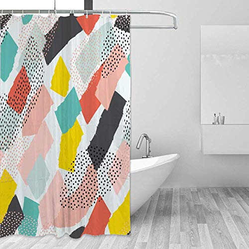 Rideau de douche imperméable et lavable avec crochets de fixation inclus - 5