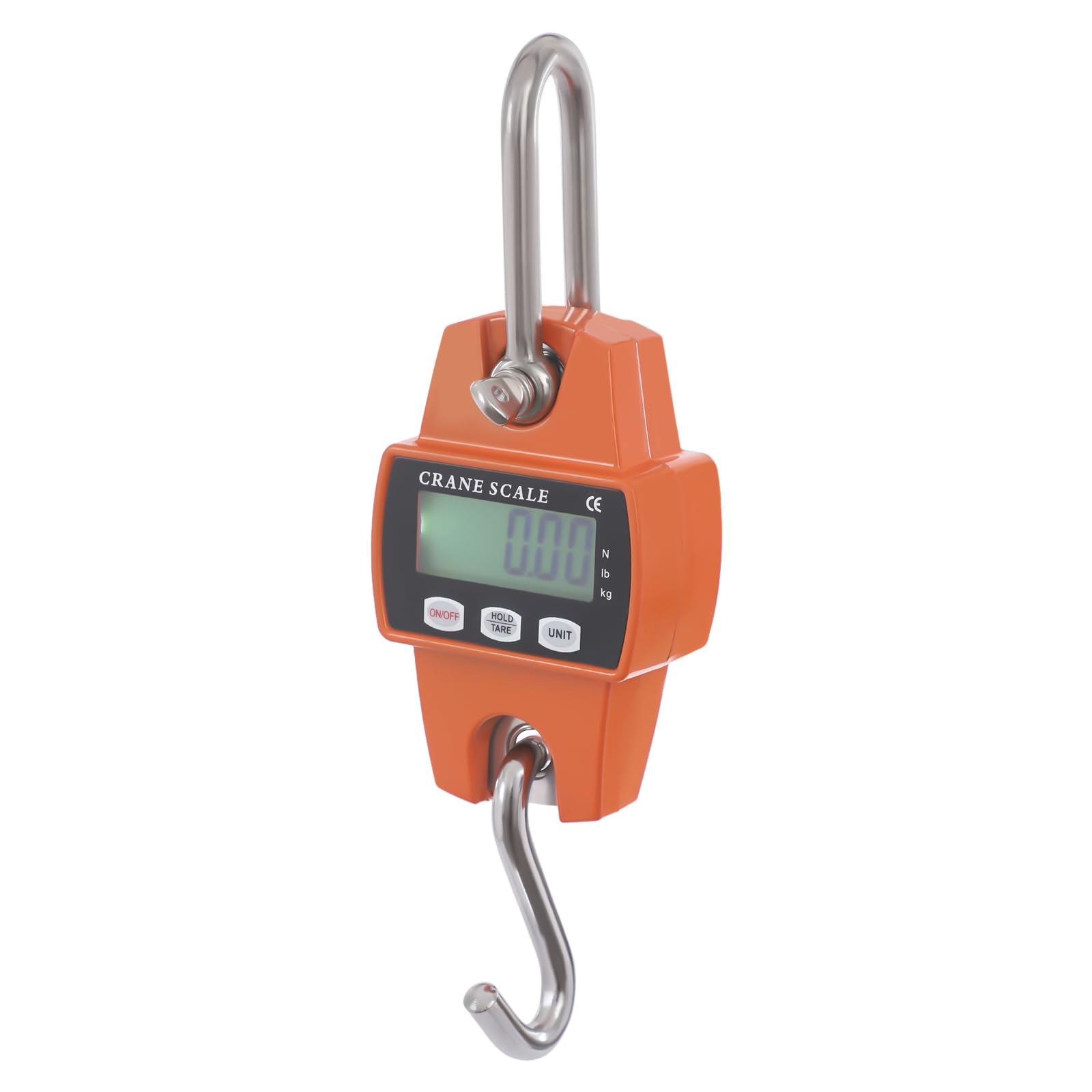 Báscula de grúa 0,15 hasta 400 kg, digital, báscula colgante lbs/kg/N, 0,05 kg, precisión salvaje, báscula industrial, pantalla LCD, báscula colgante, mini báscula portátil con cinta métrica integrada