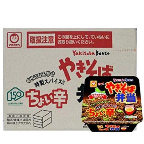 マルちゃん カップ麺 焼きそば 即席カップめん 東洋水産 やきそば弁当 ちょい辛 (スープ付) 12食入 1ケース×2箱 北海道限定 カップやきそば やきべん ちょいから 麺類