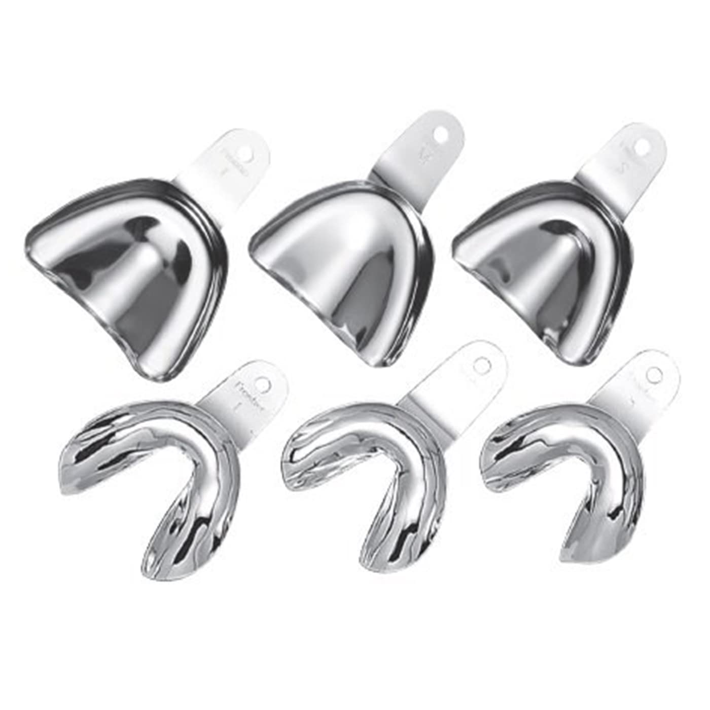 NMD NEXUS MEDODENT DENTAL EDENTULOUS NON PERFORATED IMPRESSION TRAY LASER WELDED (SET OF 10PCS) (NO.0 - NO.4)