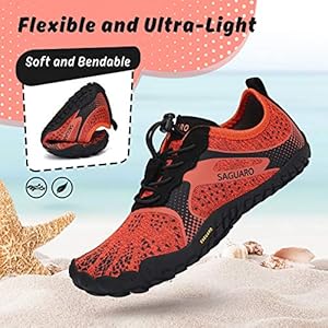 SAGUARO Blotevoetenschoenen voor kinderen, trailschoenen voor meisjes, ademend, minimalistisch, sportschoenen voor binnen en buiten, maat 24-36, Roze, 28 EU