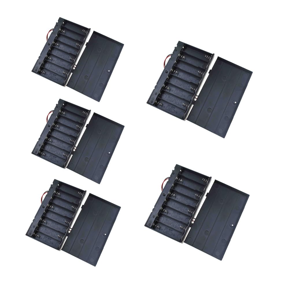 5PCS 8 x AA 12V battery holder junction box with 2 covered switches