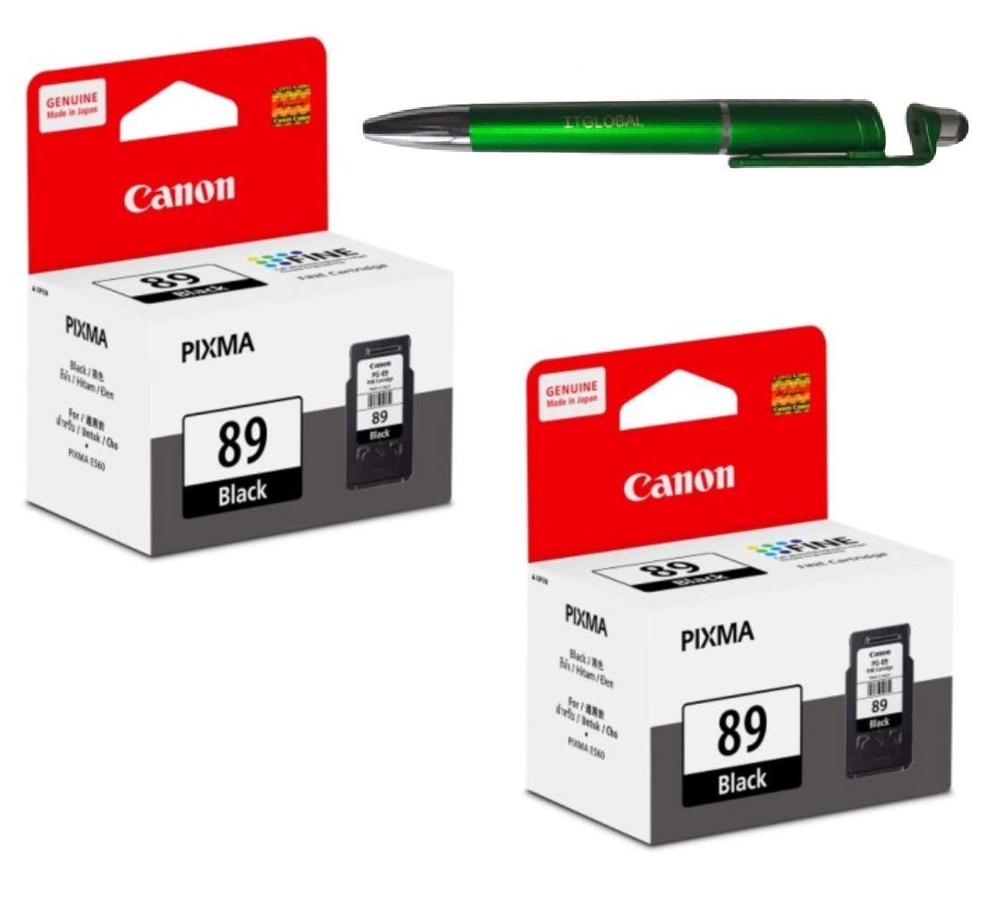 Canon PG 89 Ink Cartridge Twin - 2 Pcs E560 E560R with ITGLOBAL 3in1 Multi-Function Mobile Phone Stand, Stylus Pen, Anti-Metal Texture Rotating Ballpoint Pen (Very Colors) (B081F6HG9G) Amazon Price History, Amazon Price Tracker