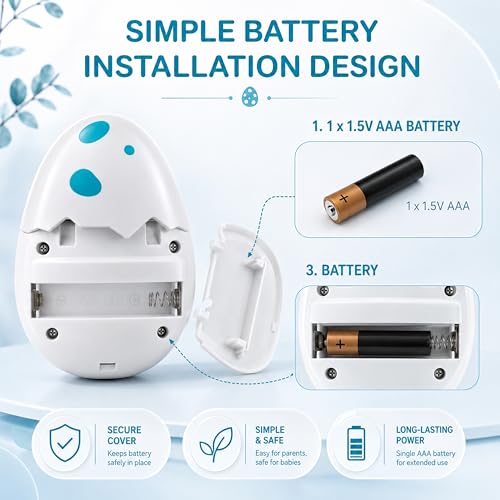 Image of Uonibaby by StarAndDaisy Baby Nail Trimmer, Baby Nail Cutter New Born 0-12 Months with 3 Filer Adjustment Electric Baby Nail Cutter, Safe Grooming /Nail Kit for Infant & Toddler - (Egg White)