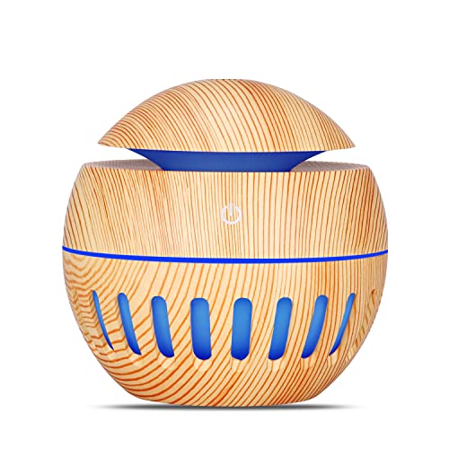 Diffuseur Électrique Ultrasonique d'Huiles Essentielles 130ml, Humidificateur, Aromathérapie, Lumières LED 7 Couleurs, pour Bureau Domicile ou Spa Cover