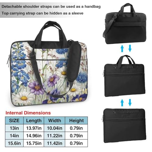 Bolso para laptop impermeable 15.6 pulgadas acuarela miniatura 3
