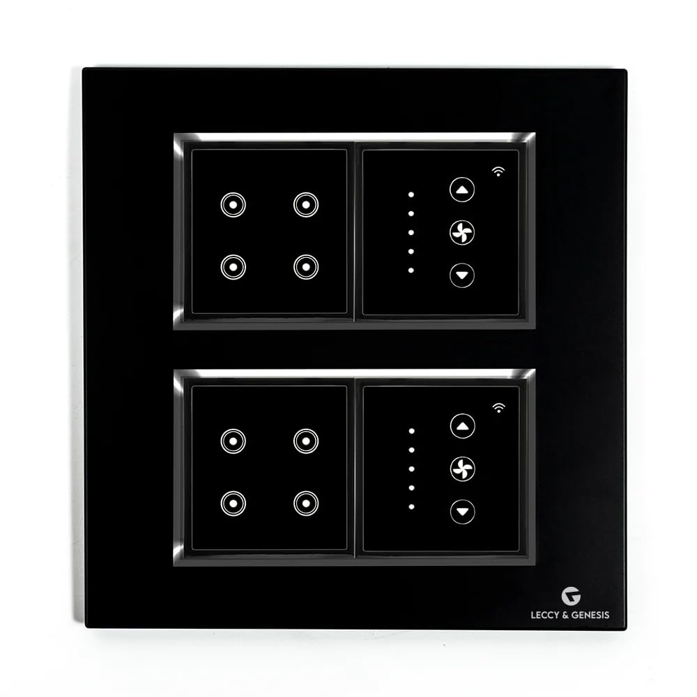 L&G 8 Modular Smart Switch Board, 8 Smart Switch Control, 2 Smart Fan Controller, =WiFi Fan Regulator Switch (Compatible with Alexa, Compatible OK Google & Siri) (Size: 8M Square- 154 x 160 x 45 mm)-image-40