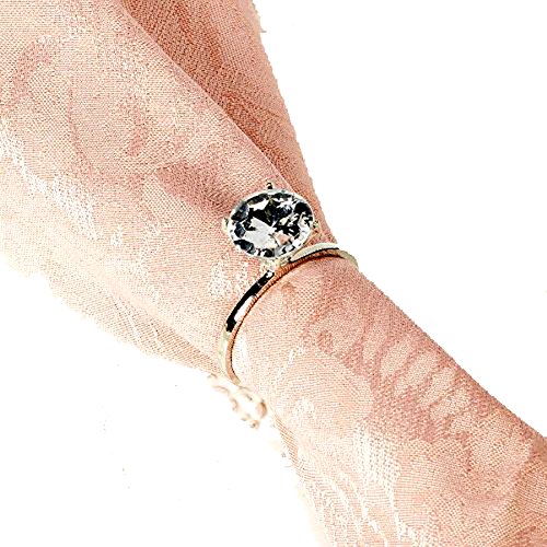 1 X Dozen Faux Diamond Ring Napkin Rings (silver)