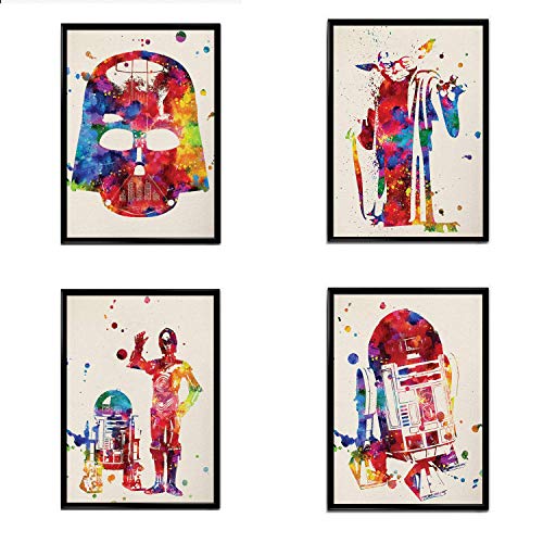 Nacnic Set di 4 Stampe artistiche in Stile