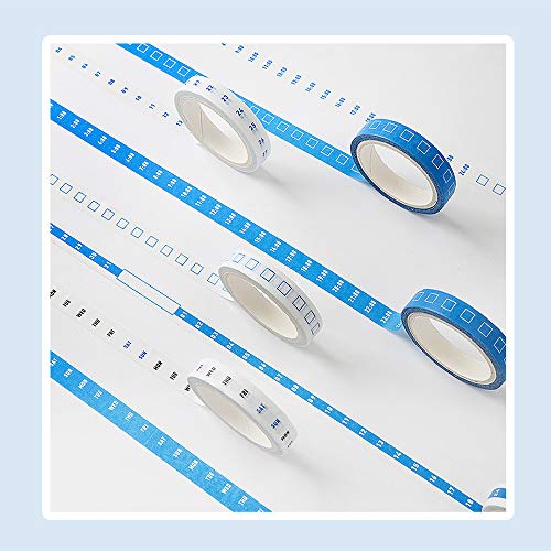 4 rolos/set 8mm * 5 m fitas adesivas data semana tempo grade Washi fitas de papel decorativa papelar