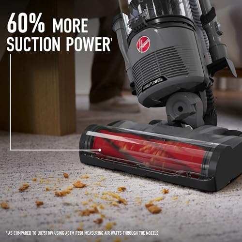 Image of Hoover WindTunnel Swivel Pet Bagless Upright Vacuum Cleaner forhome use on Carpet and Hard Floors, Corded Upright Vacuum Cleaner for Pet Hair, Lightweight Design, Swivel Steering