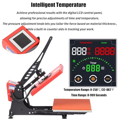 Prensa térmica 15x15 pulg 1800W para sublimación miniatura 2