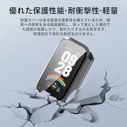 Image of For Xiaomi Smart Band 9 Active Protective Case, Lightweight, PC + Tempered Glass Cover, 9H Hardness, Easy Installation, All-in-One Protection, Anti-Scratch, Shockproof, HD High Transmittance
