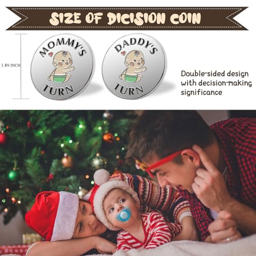 Image of New Parent Decision Coin Funny Pregnancy Gifts for First Time Moms Dads, Cute New Parents Gift Mommy Daddy Couples Gift Ideas, Gag Gift for Shower Birthday Fathers Day