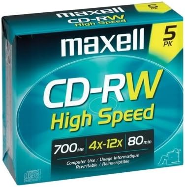 Airstash CD-RW Discs, 700MB/80min, 12x, w/Jewel Cases, Gold, 5/Pack