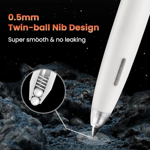 Image of WRITECH Gel Pens Fine Point: 0.5mm Retractable Black Ink Pen Smooth Writing for Journaling Silent Click Pen Set 4ct Up-Gel