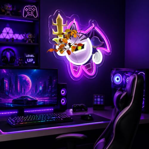 Image of Knight Anime Neon Sign Fantasy Gaming LED Light Sign for Wall Decr, Dimmable Anime Neon Light for Kids Room Bedroom Game Room Man Cave Bar Wall Art Birthday Gifts