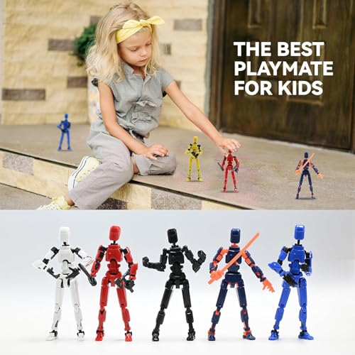 Nowtek ROBOT Assembly Completed) 2 Packs T13 Action Figure Set, Titan 13 3D Printed Multi-Jointed Movable Action Figure Robot Toy thumb #4