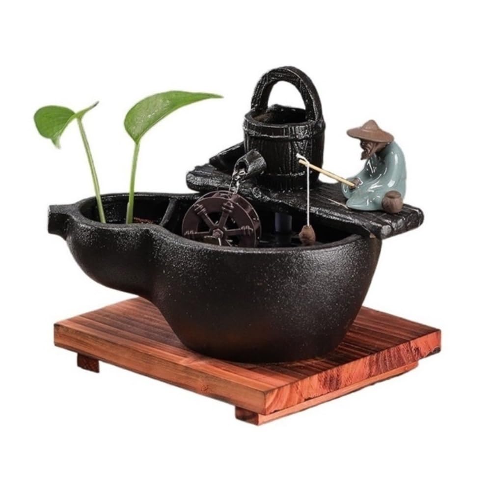 Fontaine d intérieur cadeau bien être cascade Feng Shui noire