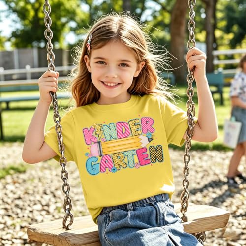 Image of First Day of Kindergarten Shirt Toddler First Day of School Tee Boy Girls I'm Ready for Kindergarten Tops