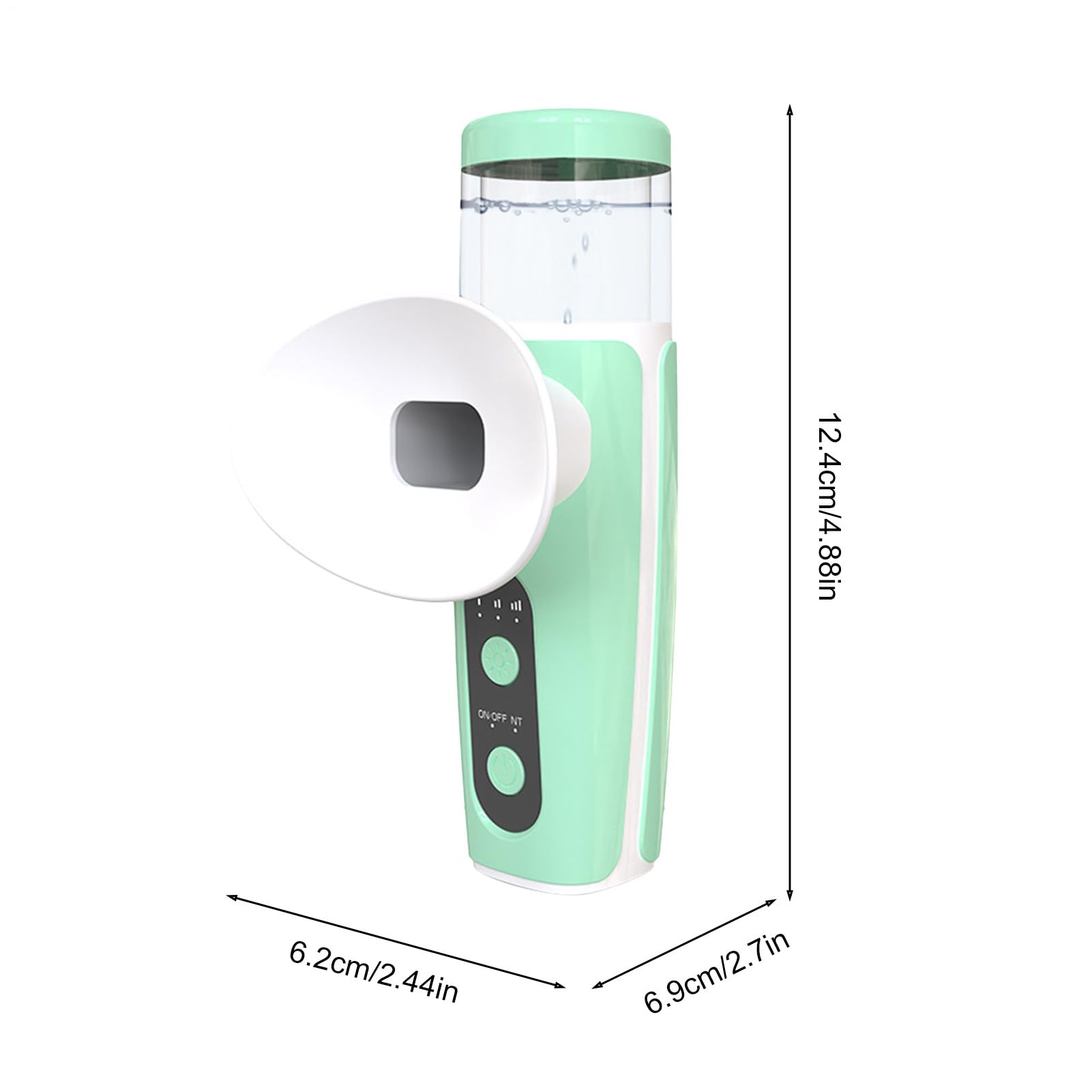 Eye Steamer, Nano Humidifier, Dry Eye Sprayer, Rechargeable Mist Device, Moisturizing Skin Tool, Portable Steam Cleaner with Drops Applicator for Soothing Relief Care, 2.44x2.72x4.88 Inches