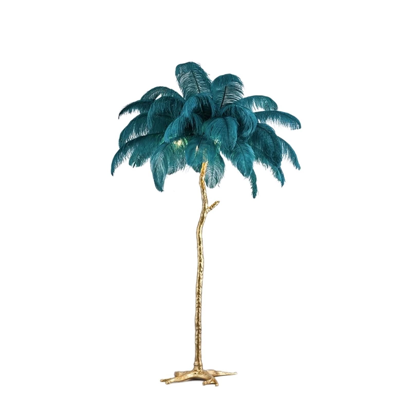 LJHFG63KUYT Standing Lamps Feather Floor Lamp Living Room Bedroom Holiday Decoration Atmosphere Bedside Personalized Desk (excluding Light Source) Decorate(Blue)
