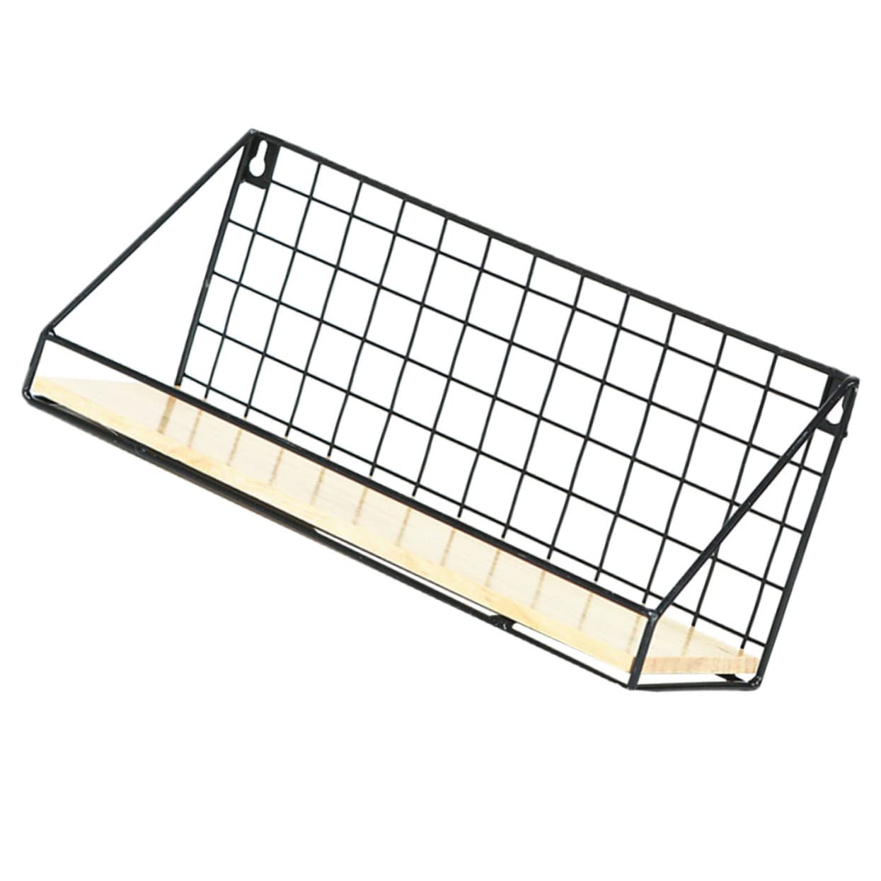 HOODANCOS 1Pc Large Black Iron Wall Rack Punch Storage Shelf for Home Dorm Versatile Wall Organizer for Decor Sundries Design Easy Installation