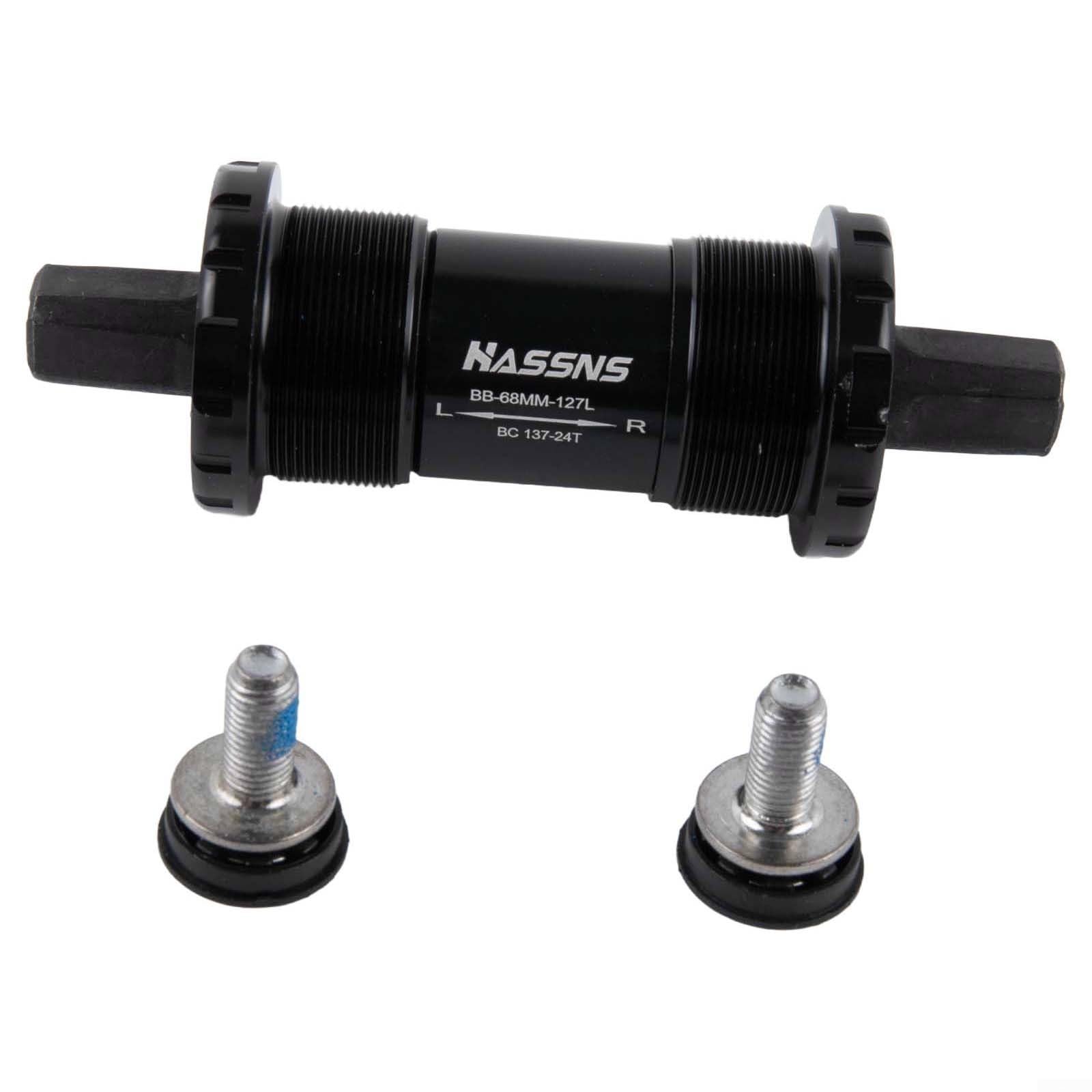 Pedalier para bicicletas, eje de agujero cuadrado, 68 x 103/107/113/118/127 mm, acero cromado y aluminio, BC 137 x 24T, compatible con BB68