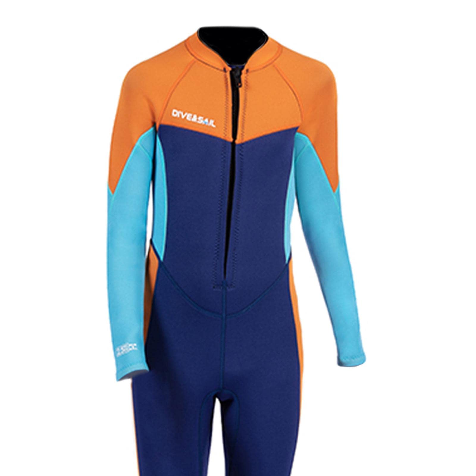 jojomis Premium 5mm Neoprene Wetsuit for Kids - Protective Swimwear for Water Sports, Blue Size 10