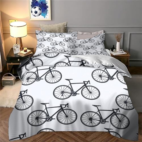 Parure de lit vélo housse de couette microfibre 3D hypoallergique - 6