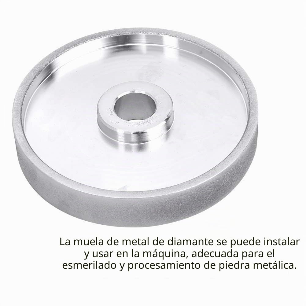 Muela Abrasiva de Diamante CBN 150mm, Muela para Herramientas Eléctricas de Molienda de Piedra y Metal, Disco Abrasivo de Alta Resistencia para Talleres y Construcción