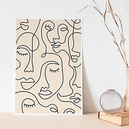 Arte de pared neutral de dsdsgog lienzo minimalista para renovar paredes vacías de hogar