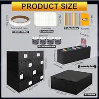 HIMOMO Sammelkarten-Aufbewahrungsbox für 14000+ Karten, Toploader Karten Aufbewahrungsbox mit 72 Kartenteilern, Trading Card Box für TCG,MTG,PTG, mit Etiketten & Klebeband (21-600CT) – Ansicht 2