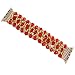 Produktbild Qianyou für Apple Watch Armband Perlen 42mm, Uhrenarmband Ersatz Schlaufe Naturstein Perlen Uhrarmband Armbänder Kompatibel mit Apple Watch Series 1 Series 2 Series 3,Sport,Frauen Männer-Kette Rot
