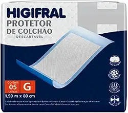PROTETOR DESCARTAVEL DE COLCHAO HIGIFRAL G C/5