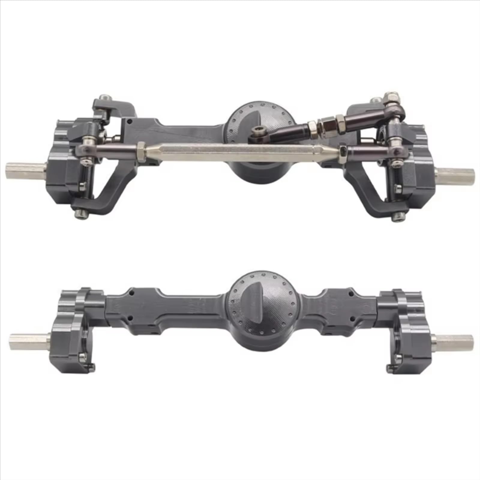 Compatible con MN D90 D91 D99 D99S para MN99S para MN98 MN90 1/12 RC Cars Piezas De Actualización Eje Portal Delantero Y Trasero Metal CNC Piezas