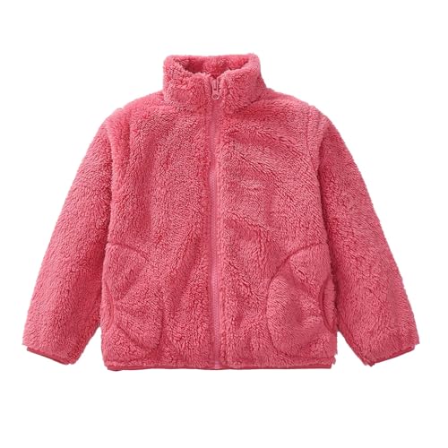Girls Fleece Warm Winter Jacket Cute Full Zip Sherpa Coat Teen Trendy Windproof Sweaters Outwear Jackets Clothes