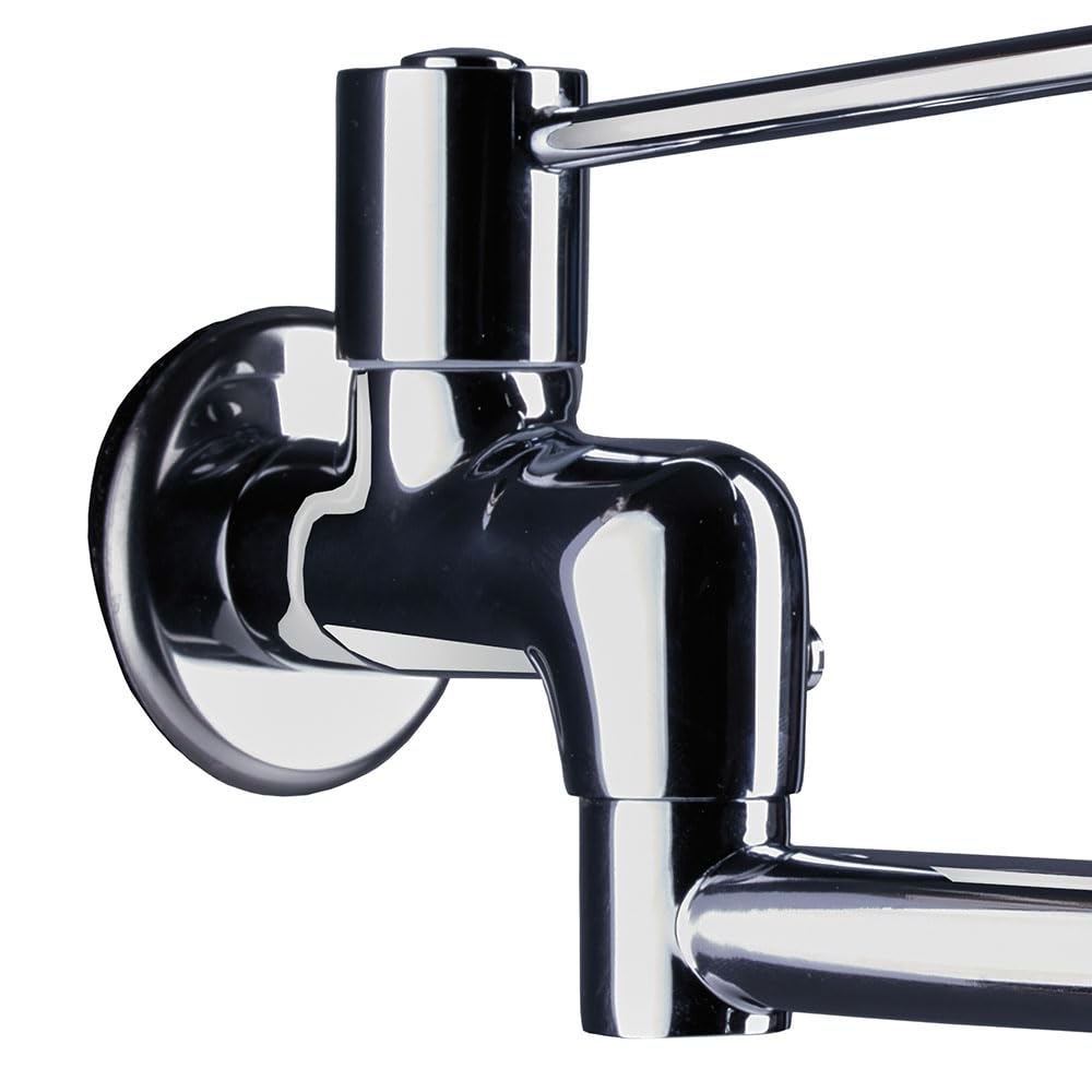 Kibath L162554 Grifo Medical Pared Caño Giratorio. Ideal para Uso en entornos de sanidad con accionamiento Mediante Palanca Larga, Cromo Brillo
