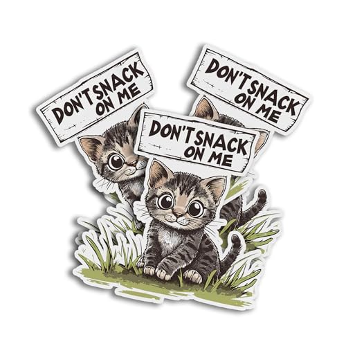 Dont Snack On Me Cute Cat Stickers for Water Bottles, Skateboards, Notebooks, Laptop, Mug, Tumbler, Phones, Car