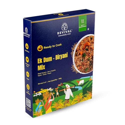 Image of Revival Multi-Millet Biryani Mix - Pack of 2 (200g Each) | Instant Millet-Based Biryani | High in Fiber & Protein | Low Glycemic Index | No Preservatives | Healthy & Nutritious Meal