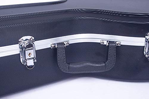 Crossrock 5-String Resonator & Gibson Tenor Banjo Koffer | Geformte ABS-Hartschale mit Sicherheitsschloss, Metallfüßen und abnehmbaren Gurten-Schwarz (CRA861BJBK)