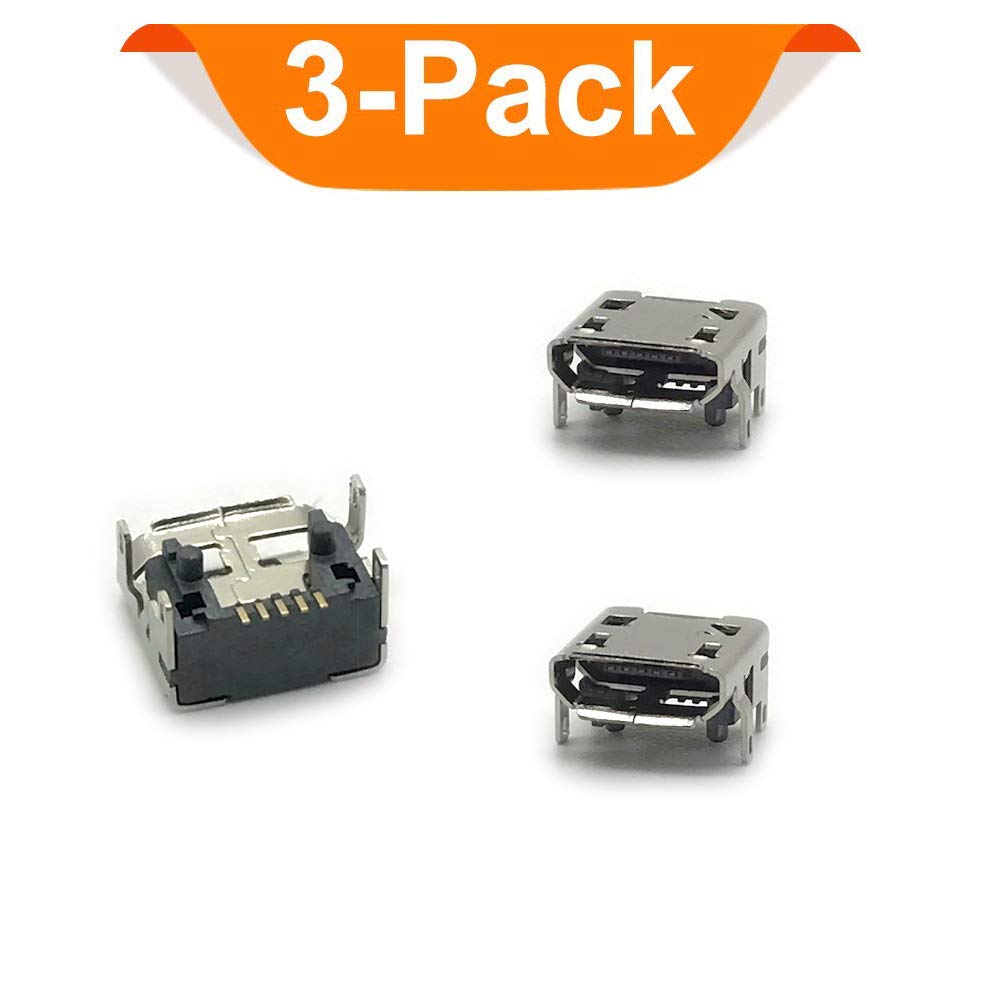 DGSUS 3X Micro USB Charging Port Female Type SMT Solder